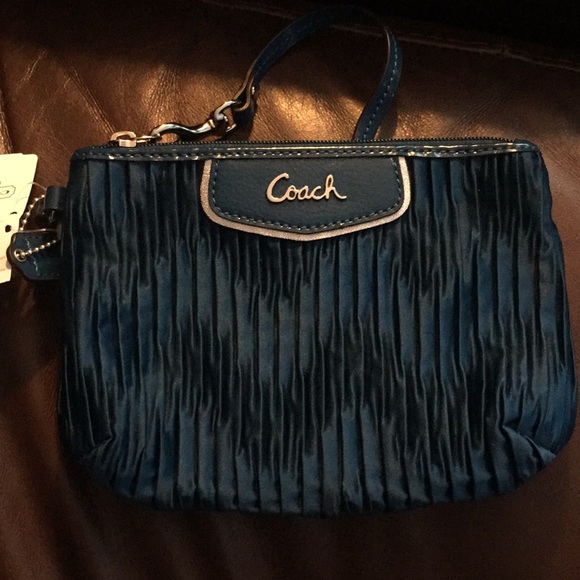 Coach Handbags - NWT blue coach wristlet